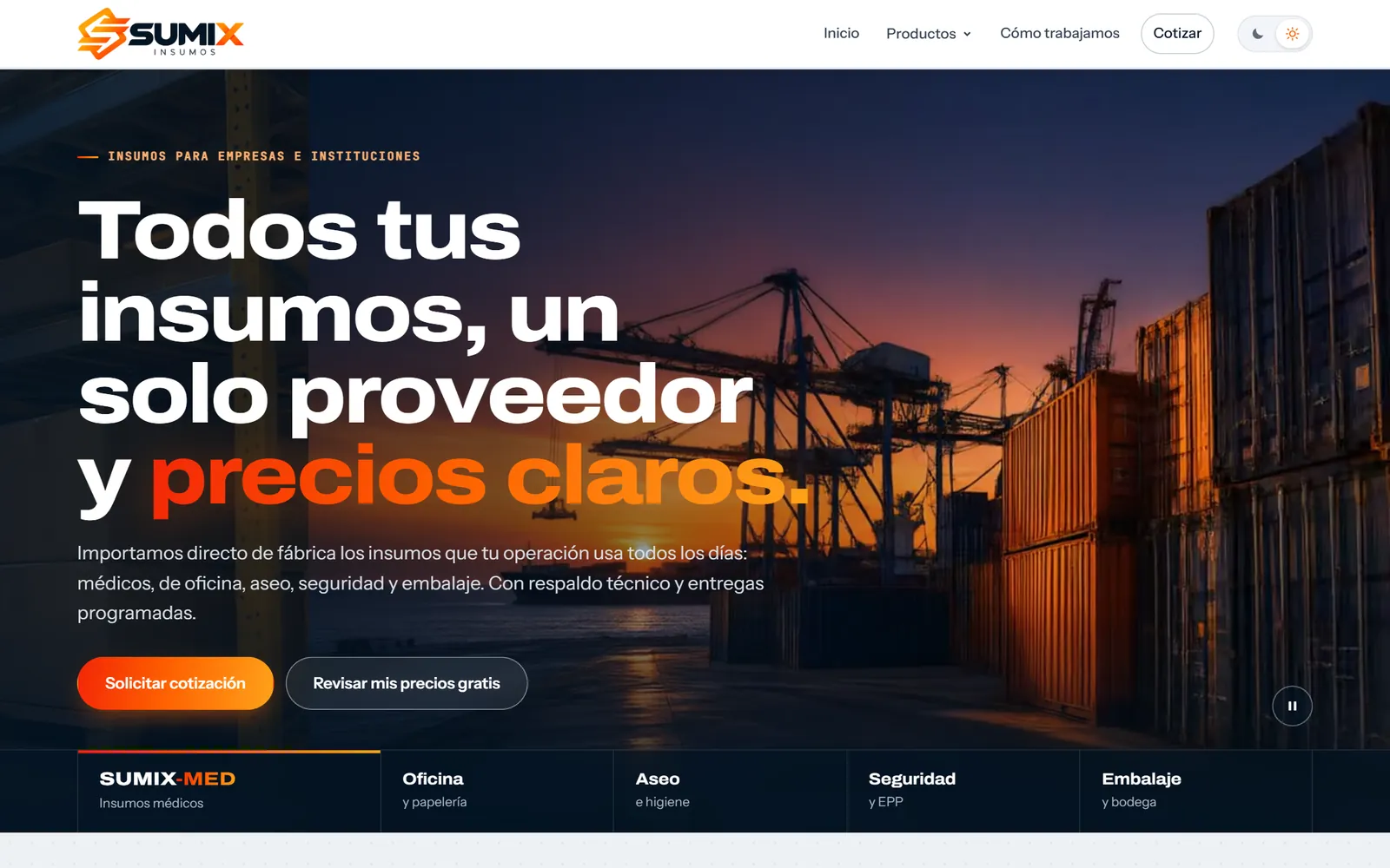 Ejemplo de sitio web comercial